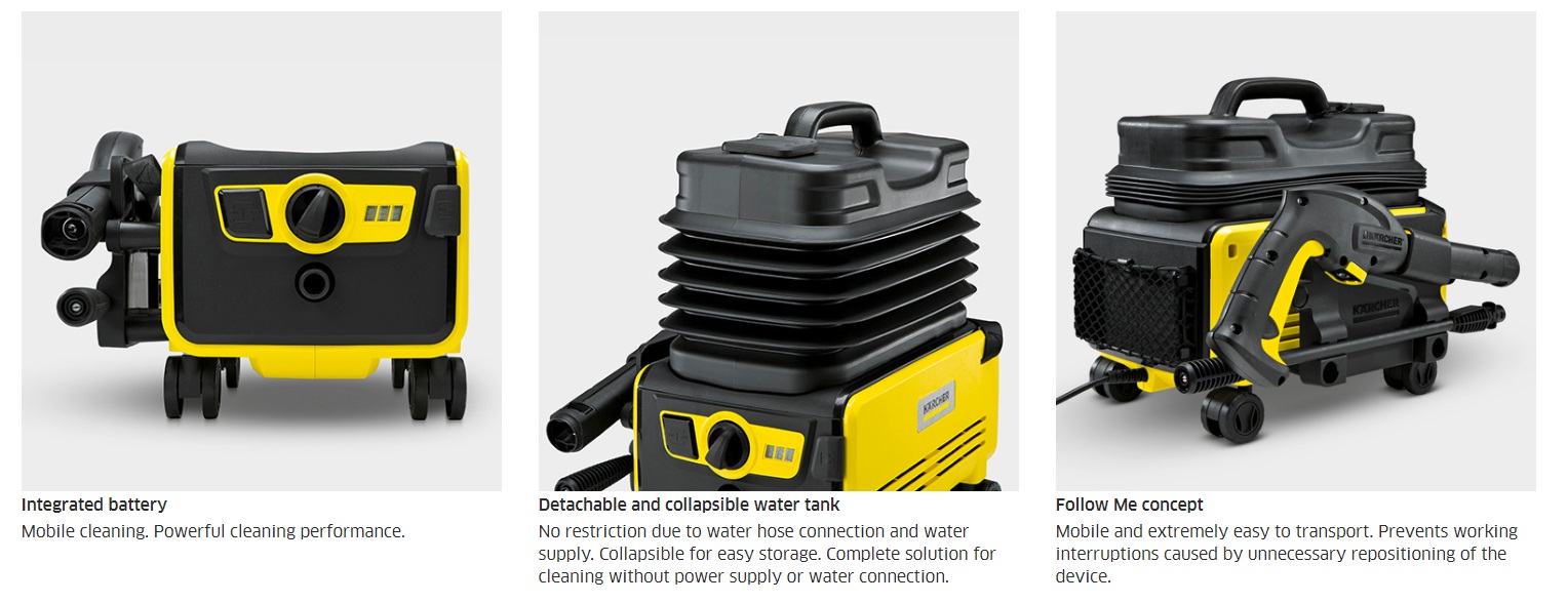 Karcher K2 Follow Me Cordless High Pressure Washer